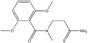 N-(2-carbamothioylethyl)-2,6-dimethoxy-N-methylbenzamide 구조식 이미지