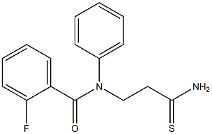 N-(2-carbamothioylethyl)-2-fluoro-N-phenylbenzamide 구조식 이미지