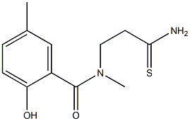 N-(2-carbamothioylethyl)-2-hydroxy-N,5-dimethylbenzamide 구조식 이미지