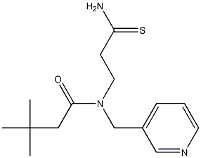 N-(2-carbamothioylethyl)-3,3-dimethyl-N-(pyridin-3-ylmethyl)butanamide 구조식 이미지