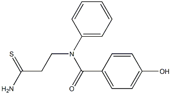 N-(2-carbamothioylethyl)-4-hydroxy-N-phenylbenzamide 구조식 이미지