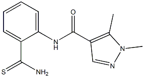 N-(2-carbamothioylphenyl)-1,5-dimethyl-1H-pyrazole-4-carboxamide 구조식 이미지