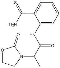 N-(2-carbamothioylphenyl)-2-(2-oxo-1,3-oxazolidin-3-yl)propanamide 구조식 이미지