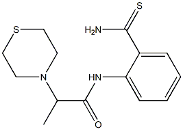 N-(2-carbamothioylphenyl)-2-(thiomorpholin-4-yl)propanamide 구조식 이미지