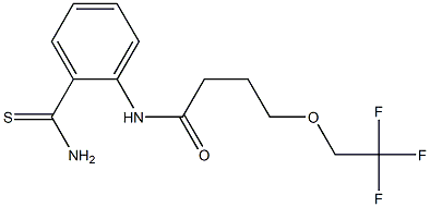 N-(2-carbamothioylphenyl)-4-(2,2,2-trifluoroethoxy)butanamide 구조식 이미지