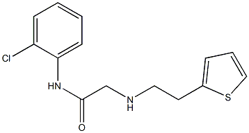 N-(2-chlorophenyl)-2-{[2-(thiophen-2-yl)ethyl]amino}acetamide 구조식 이미지