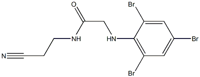 N-(2-cyanoethyl)-2-[(2,4,6-tribromophenyl)amino]acetamide 구조식 이미지