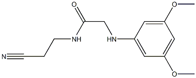 N-(2-cyanoethyl)-2-[(3,5-dimethoxyphenyl)amino]acetamide Structure