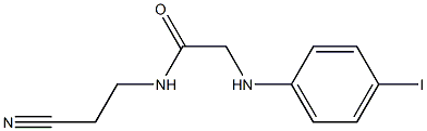 N-(2-cyanoethyl)-2-[(4-iodophenyl)amino]acetamide Structure