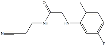 N-(2-cyanoethyl)-2-[(5-fluoro-2-methylphenyl)amino]acetamide Structure