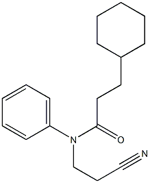 N-(2-cyanoethyl)-3-cyclohexyl-N-phenylpropanamide 구조식 이미지