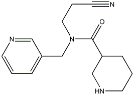 N-(2-cyanoethyl)-N-(pyridin-3-ylmethyl)piperidine-3-carboxamide 구조식 이미지