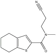 N-(2-cyanoethyl)-N-methyl-4,5,6,7-tetrahydro-1-benzothiophene-2-carboxamide 구조식 이미지