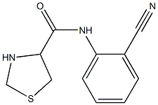 N-(2-cyanophenyl)-1,3-thiazolidine-4-carboxamide 구조식 이미지