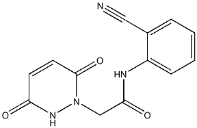 N-(2-cyanophenyl)-2-(3,6-dioxo-1,2,3,6-tetrahydropyridazin-1-yl)acetamide 구조식 이미지