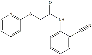 N-(2-cyanophenyl)-2-(pyridin-2-ylsulfanyl)acetamide 구조식 이미지