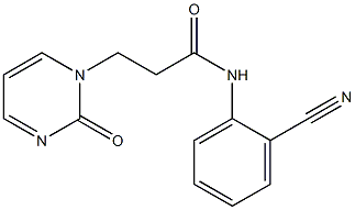 N-(2-cyanophenyl)-3-(2-oxo-1,2-dihydropyrimidin-1-yl)propanamide 구조식 이미지