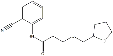 N-(2-cyanophenyl)-3-(oxolan-2-ylmethoxy)propanamide 구조식 이미지