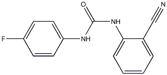 N-(2-cyanophenyl)-N'-(4-fluorophenyl)urea 구조식 이미지