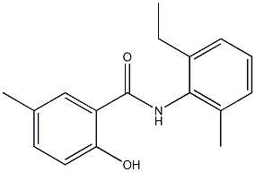 N-(2-ethyl-6-methylphenyl)-2-hydroxy-5-methylbenzamide 구조식 이미지