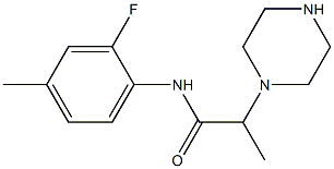 N-(2-fluoro-4-methylphenyl)-2-(piperazin-1-yl)propanamide Structure