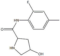 N-(2-fluoro-4-methylphenyl)-4-hydroxypyrrolidine-2-carboxamide 구조식 이미지