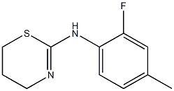 N-(2-fluoro-4-methylphenyl)-5,6-dihydro-4H-1,3-thiazin-2-amine 구조식 이미지