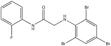 N-(2-fluorophenyl)-2-[(2,4,6-tribromophenyl)amino]acetamide 구조식 이미지