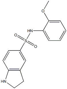 N-(2-methoxyphenyl)-2,3-dihydro-1H-indole-5-sulfonamide 구조식 이미지