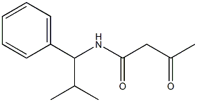 N-(2-methyl-1-phenylpropyl)-3-oxobutanamide 구조식 이미지