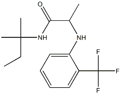 N-(2-methylbutan-2-yl)-2-{[2-(trifluoromethyl)phenyl]amino}propanamide 구조식 이미지