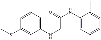 N-(2-methylphenyl)-2-{[3-(methylsulfanyl)phenyl]amino}acetamide Structure