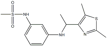 N-(3-{[1-(2,5-dimethyl-1,3-thiazol-4-yl)ethyl]amino}phenyl)methanesulfonamide Structure