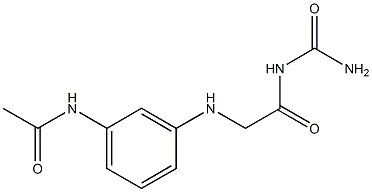 N-(3-{[2-(carbamoylamino)-2-oxoethyl]amino}phenyl)acetamide 구조식 이미지