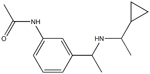 N-(3-{1-[(1-cyclopropylethyl)amino]ethyl}phenyl)acetamide 구조식 이미지