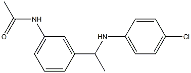 N-(3-{1-[(4-chlorophenyl)amino]ethyl}phenyl)acetamide Structure