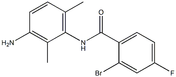 N-(3-amino-2,6-dimethylphenyl)-2-bromo-4-fluorobenzamide 구조식 이미지