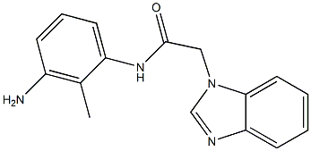 N-(3-amino-2-methylphenyl)-2-(1H-benzimidazol-1-yl)acetamide 구조식 이미지