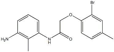 N-(3-amino-2-methylphenyl)-2-(2-bromo-4-methylphenoxy)acetamide 구조식 이미지