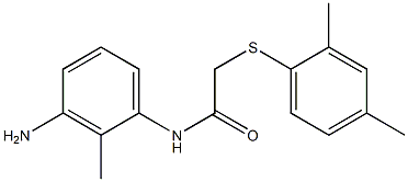 N-(3-amino-2-methylphenyl)-2-[(2,4-dimethylphenyl)sulfanyl]acetamide Structure