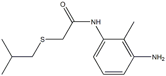 N-(3-amino-2-methylphenyl)-2-[(2-methylpropyl)sulfanyl]acetamide Structure