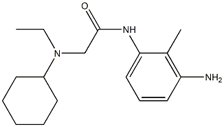 N-(3-amino-2-methylphenyl)-2-[cyclohexyl(ethyl)amino]acetamide 구조식 이미지