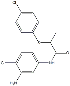 N-(3-amino-4-chlorophenyl)-2-[(4-chlorophenyl)sulfanyl]propanamide 구조식 이미지