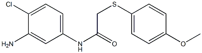 N-(3-amino-4-chlorophenyl)-2-[(4-methoxyphenyl)sulfanyl]acetamide 구조식 이미지