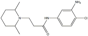 N-(3-amino-4-chlorophenyl)-3-(2,6-dimethylpiperidin-1-yl)propanamide Structure