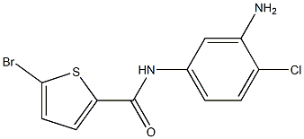 N-(3-amino-4-chlorophenyl)-5-bromothiophene-2-carboxamide 구조식 이미지