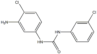 N-(3-amino-4-chlorophenyl)-N'-(3-chlorophenyl)urea 구조식 이미지