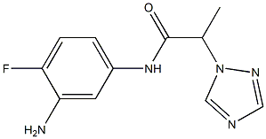 N-(3-amino-4-fluorophenyl)-2-(1H-1,2,4-triazol-1-yl)propanamide 구조식 이미지