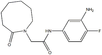 N-(3-amino-4-fluorophenyl)-2-(2-oxoazocan-1-yl)acetamide 구조식 이미지