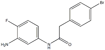 N-(3-amino-4-fluorophenyl)-2-(4-bromophenyl)acetamide 구조식 이미지